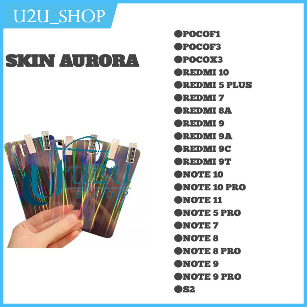 Skin Aurora Graskin Back Xiaomi Poco F1 F3 X3 Redmi 5 Redmi 7 Redmi 8a Redmi 9a 9t 9c Redmi 10 Redmi