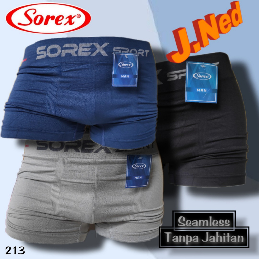 J213 (hrg per biji) CD BOXER PRIA SOREX CELANA DALAM PRIA BOXER PRIA IMPORT