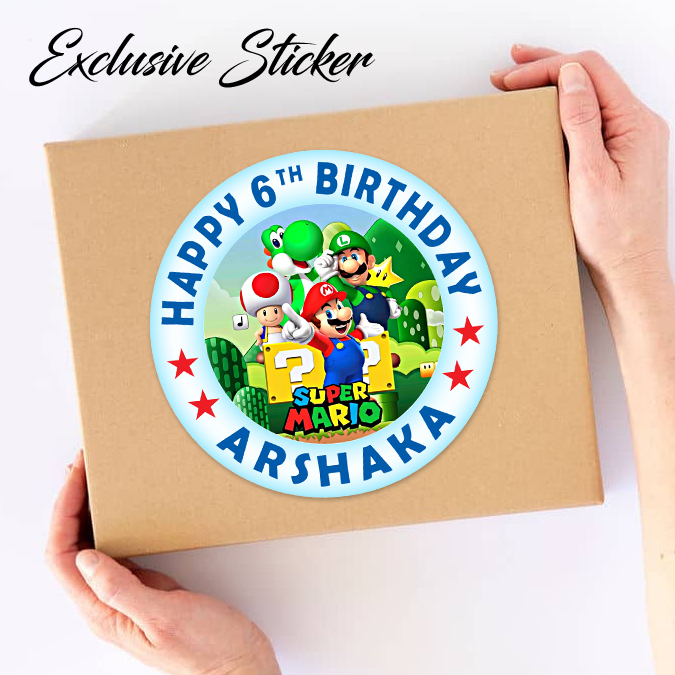 

50 STIKER / STICKER MARIO BROSS 2-1 UTK BAG / BENTO / SOUVENIR ULTAH ULANG TAHUN