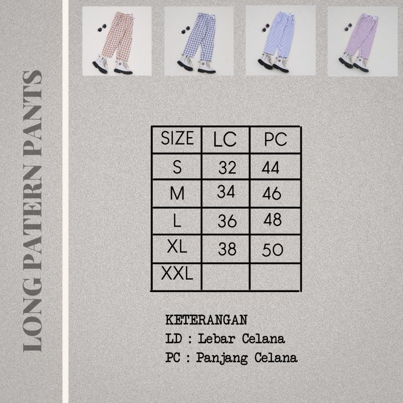 LONG PATTERN PANTS - Promo 10.10 Celana kain nyaman Anak Cewek Cowok Street Pants Street Laki Perempuan Lucu Murah 1-4 Tahun