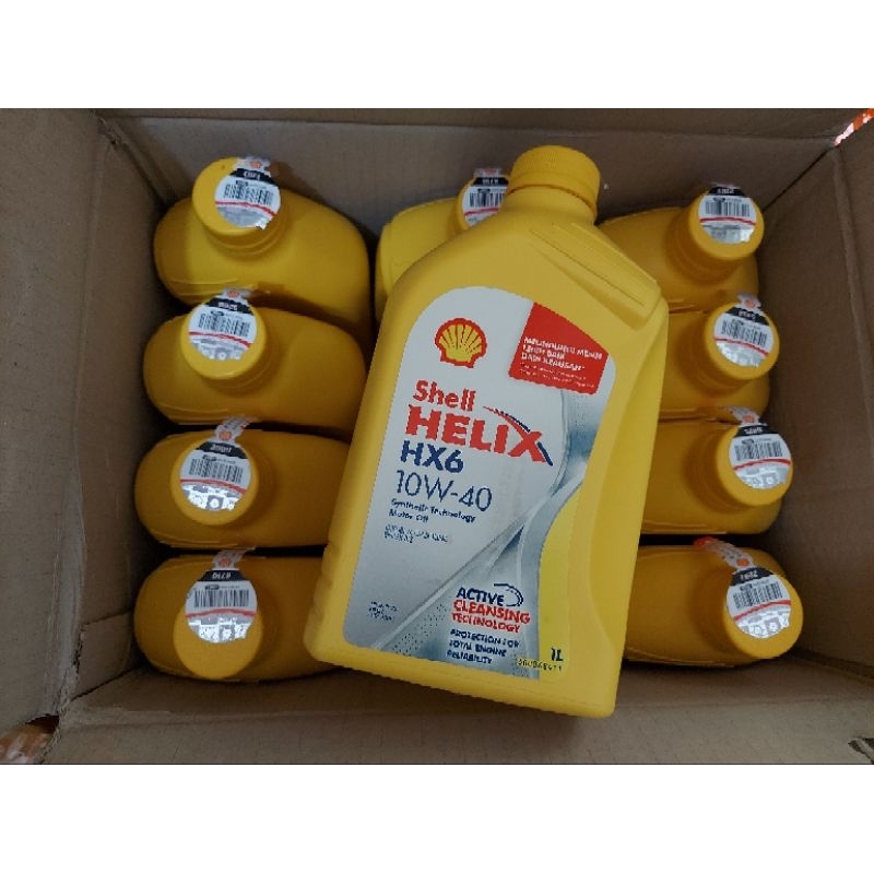 SHELL HX6 SAE 10W-40 1L ( JUAL 1 DUS ISI 12 PCS )