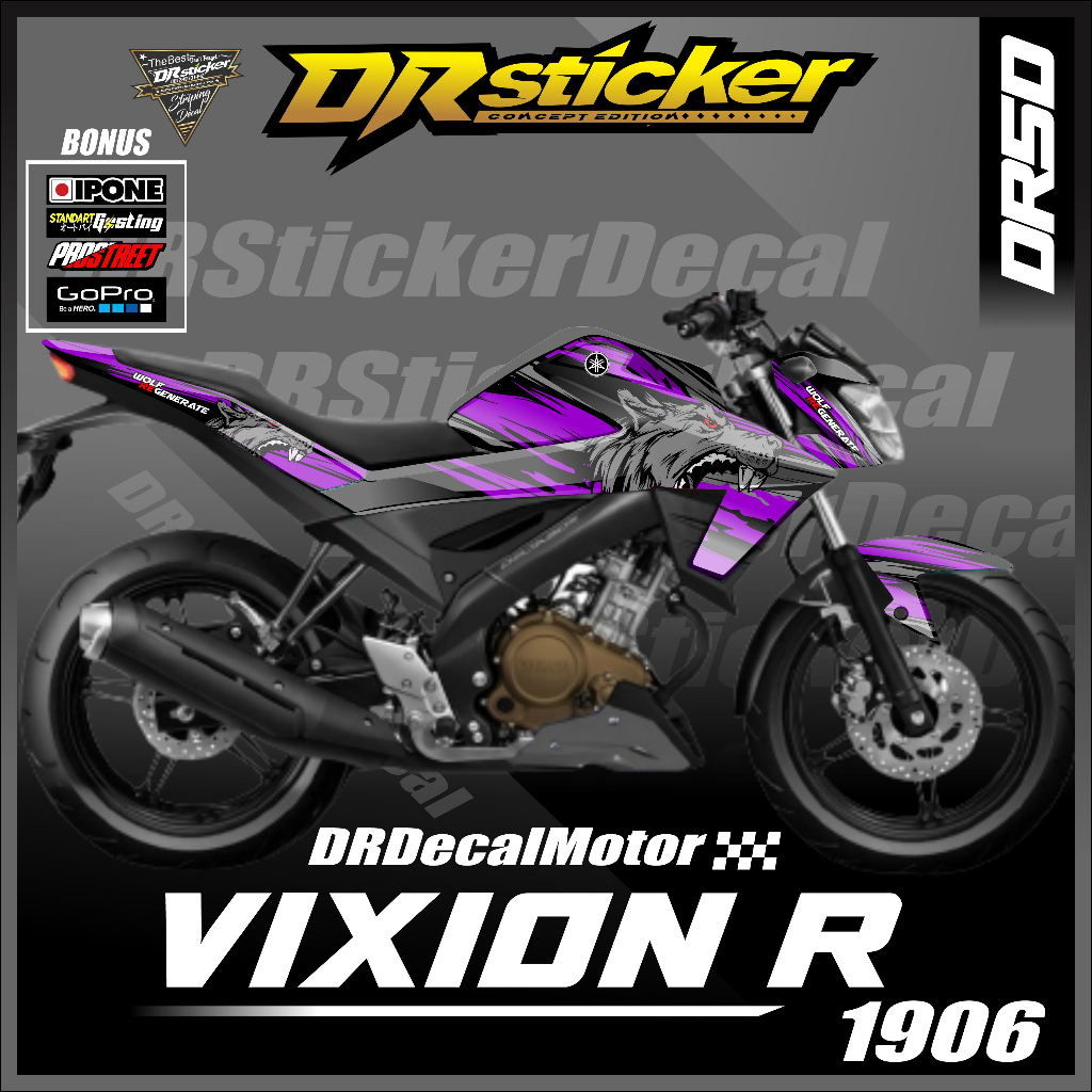 stiker decal vixion r fullbody sticker skotlet motor stiker vixion design wolf serigala stiker monto