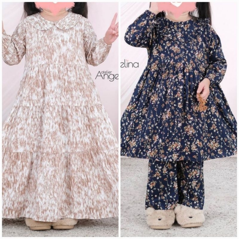 Baju Anak Perempuan Little Angel 10 (8-10th) Water Flo Milo, Branches Full of Flower Denim by Atelie