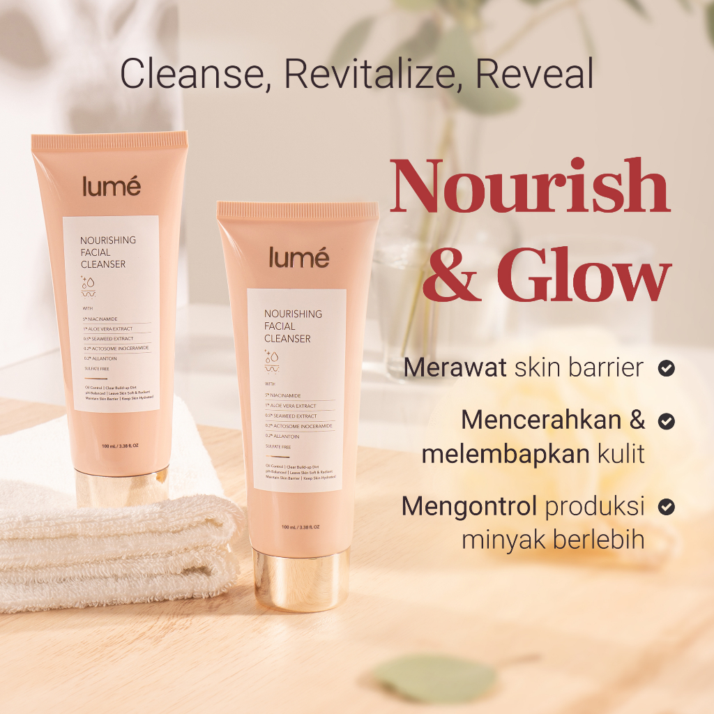 (Free Emas 24K) LUME Nourishing Facial Cleanser Skincare Sabun Cuci Muka