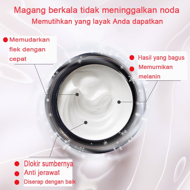 Cream pemutih wajah Krim bintik pemutih 30G Singkirkan melasma, bintik-bintik, bintik matahari, bintik-bintik penuaan, bintik-bintik kehamilan, bintik-bintik gelap Memperbaiki dasar kulit, memutihkan, melembabkan, mencerahkan kulit