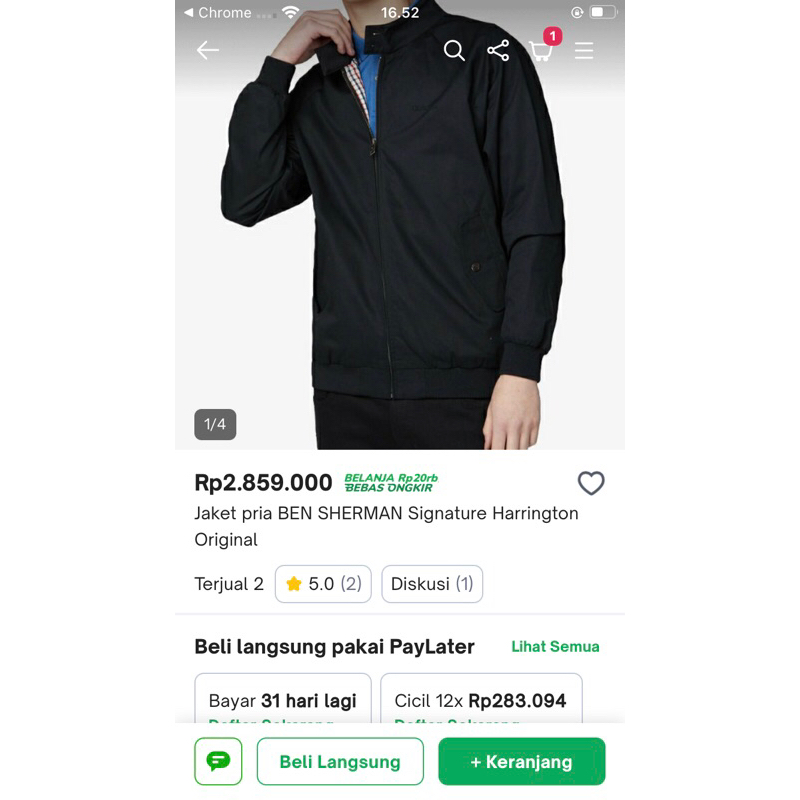 ben sherman harington not baracuta