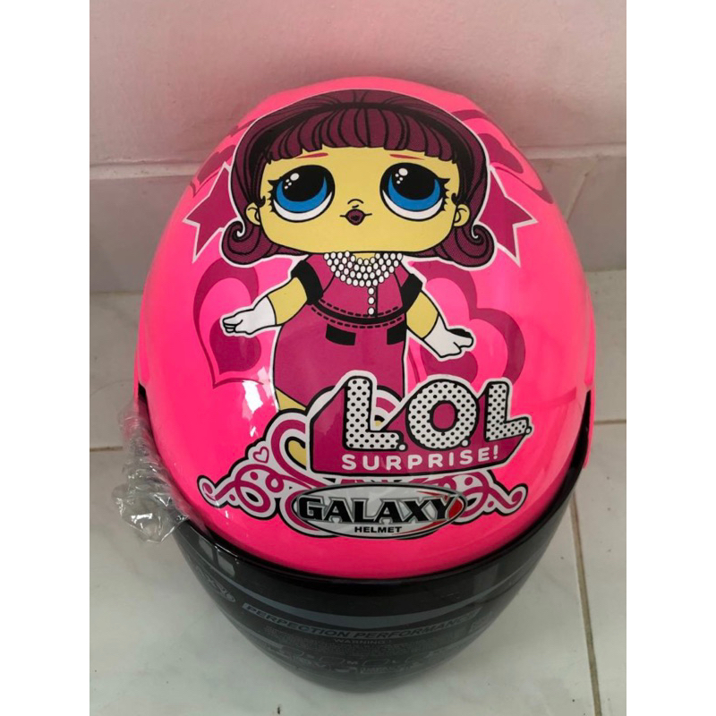 Helm Anak Galaxy LOL Pink Usia 3-7 Thn SNI Terlaris Termurah