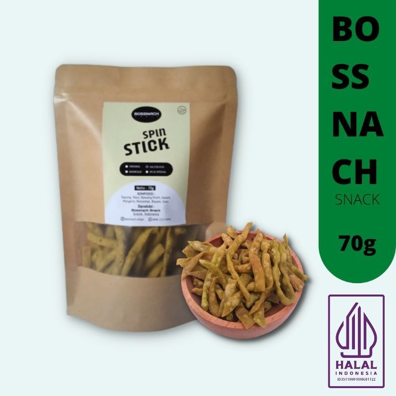 

Stik Sayur Stik Bayam Sawi Camilan Sehat 70g - Bossnach Snack