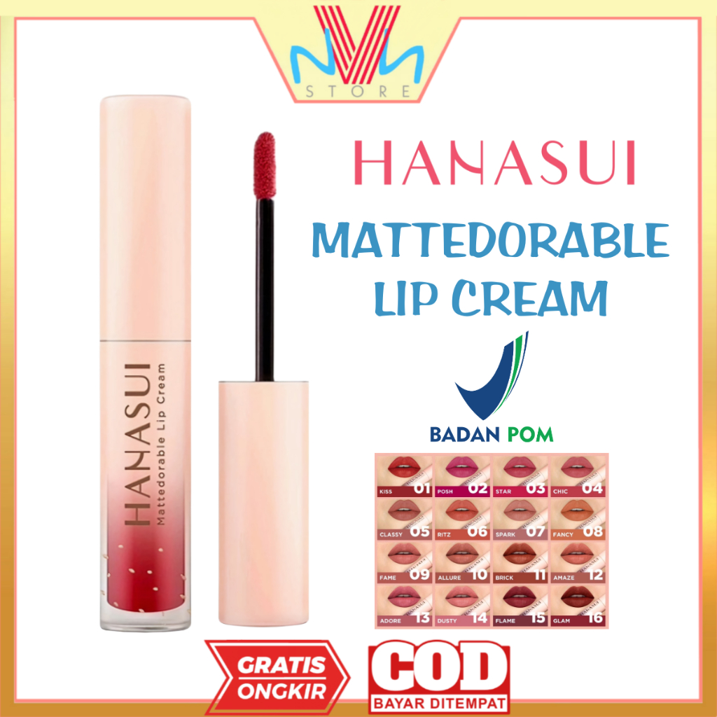 HANASUI MATTEDORABLE LIP CREAM - BOBA MATCHA EDITION - LIP CREAM HANASUI