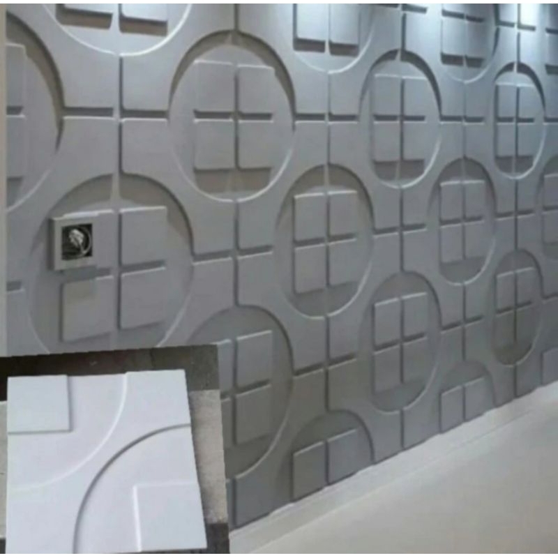 Wall Panel 3D ornamen dinding | Wallpaper dinding beton