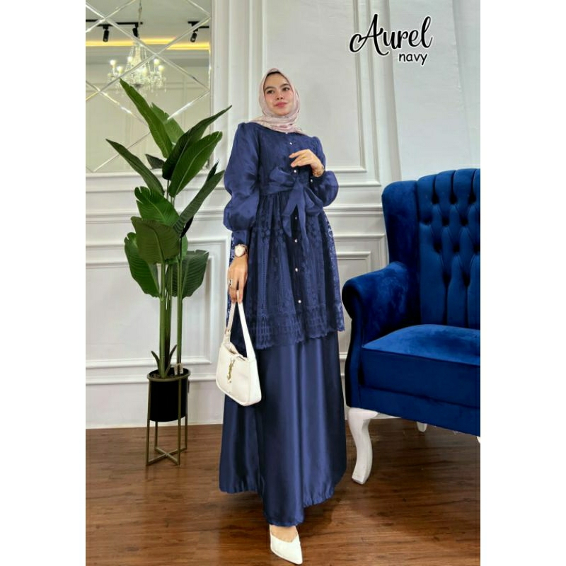 Aurel Maxy, GAMIS LEBARAN CANTIK MODIS FIT XXL LD 110 KANCING BUSUI TERMURAH TERLARIS OOTD KEKINIAN