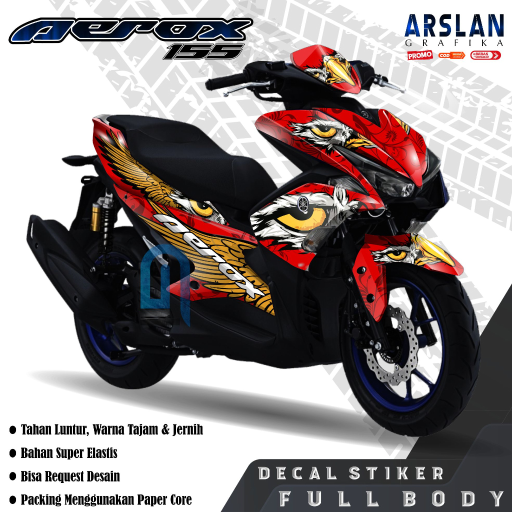 Decal AEROX 155 Old Full Body Keren - Stiker Motor AEROX 155 OLD Kece - Set Stiker Variasi Eagle Eye