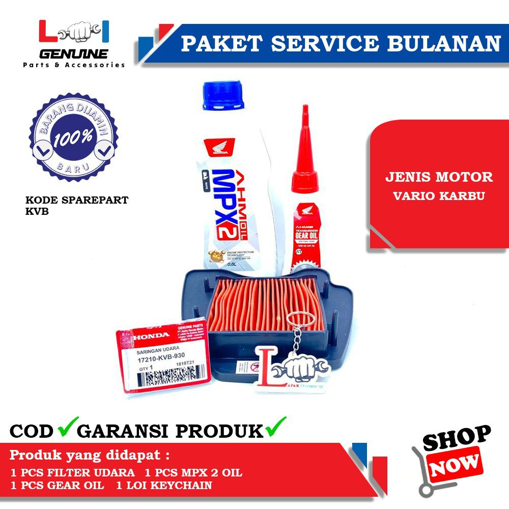 -LOI- PAKET SERVICE BULANAN OLI MPX 2 / SPX 2 FILTER UDARA VARIO KARBU