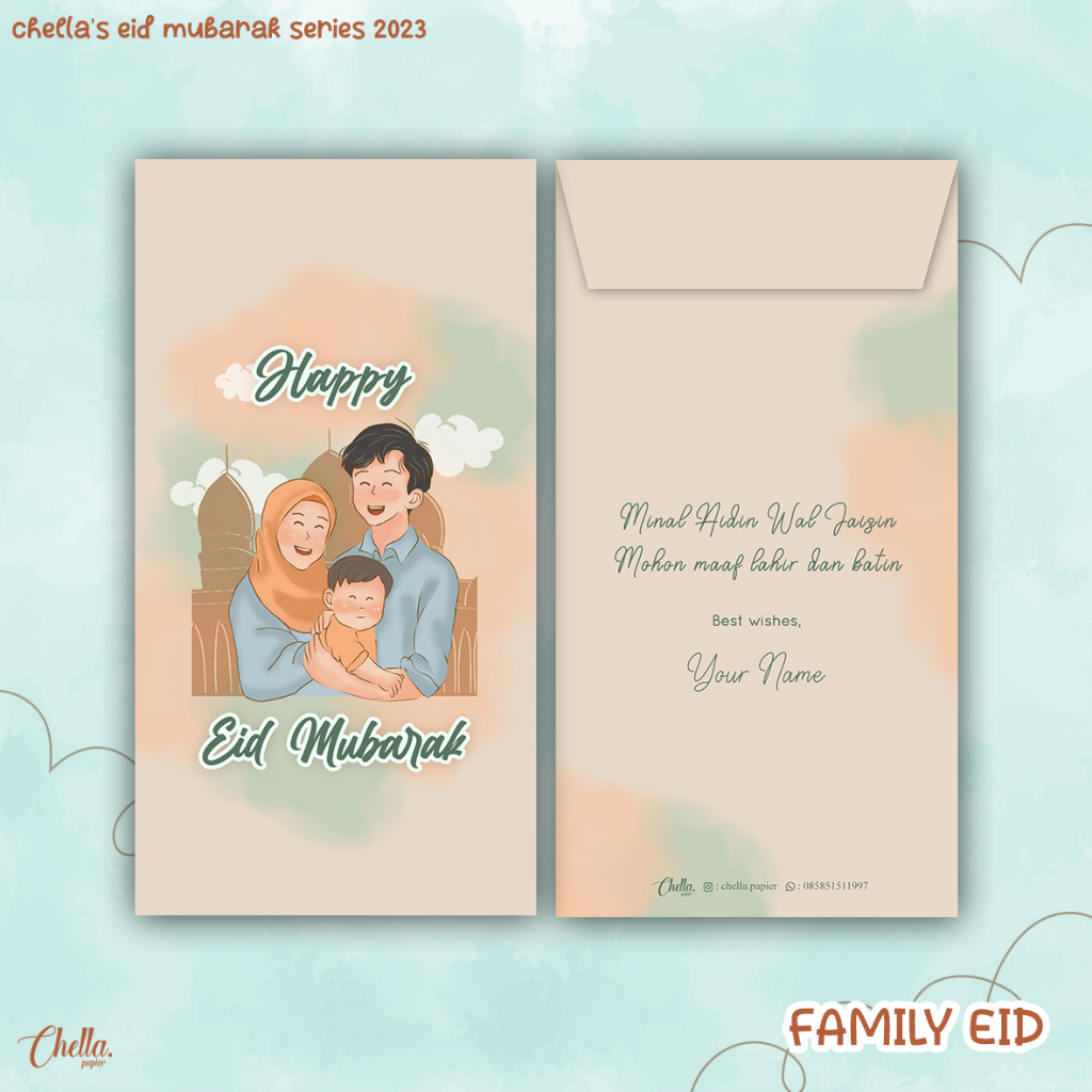 

CUSTOM AMPLOP LEBARAN/IDUL FITRI (BISA TULIS NAMA) ISI 6 PCS : FAMILY EID
