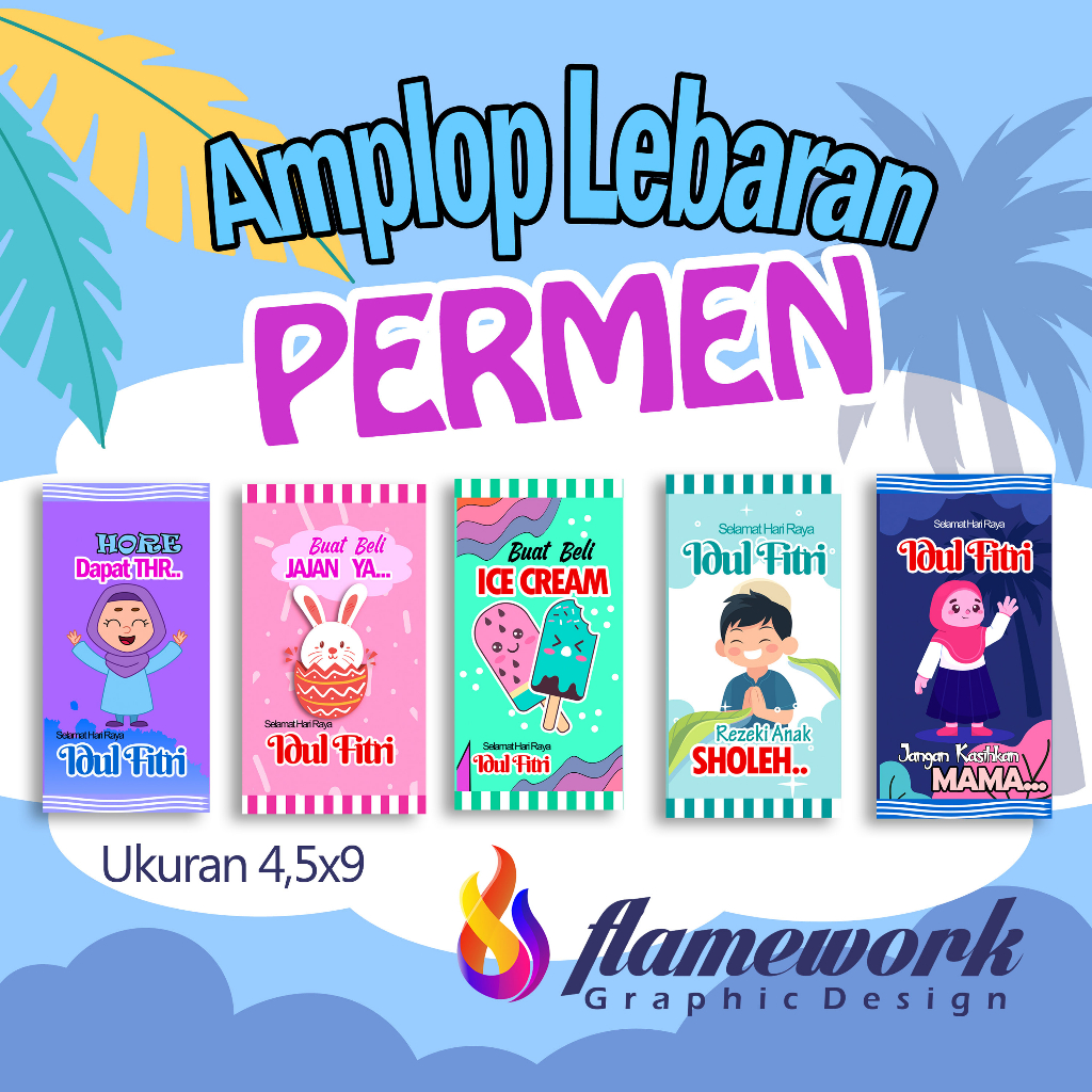 

15 pcs Amplop Permen Lebaran Lucu dan unik untuk idul fitri