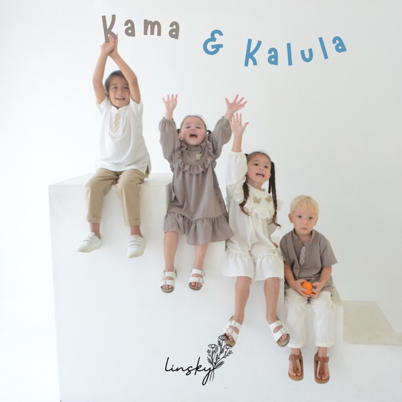 LINSKY BABY - Kama Koko &amp; Kalula Dress Setelan Couple Anak Muslim EID Series