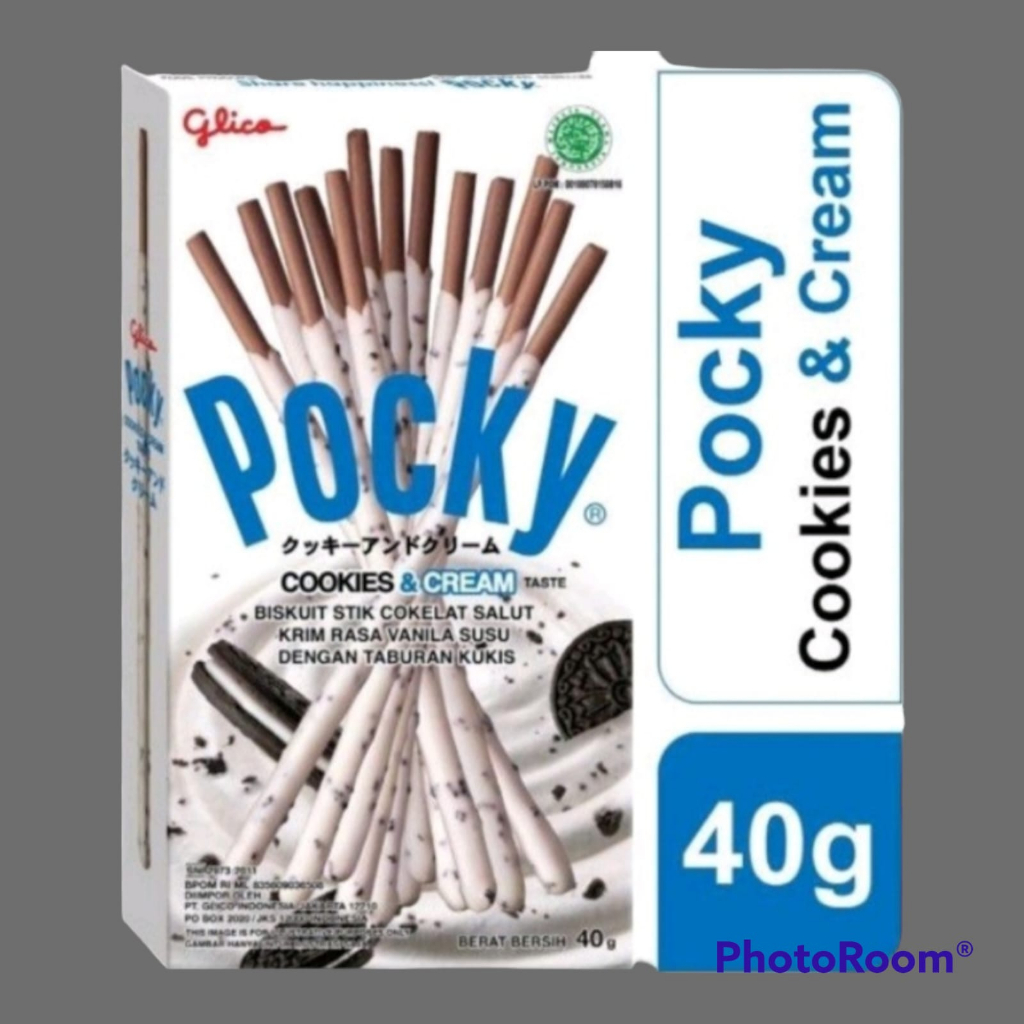 Glico Pocky Cookies &amp; Cream | Isi 10 Box @ 40 Gr