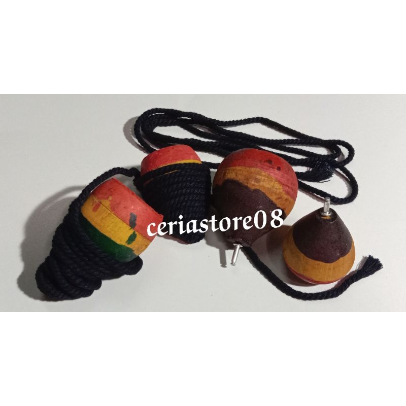 Mainan Jadul Gassing Panggal Kayu / Gasing Panggal / Gangsing Panggal ( Pcs)