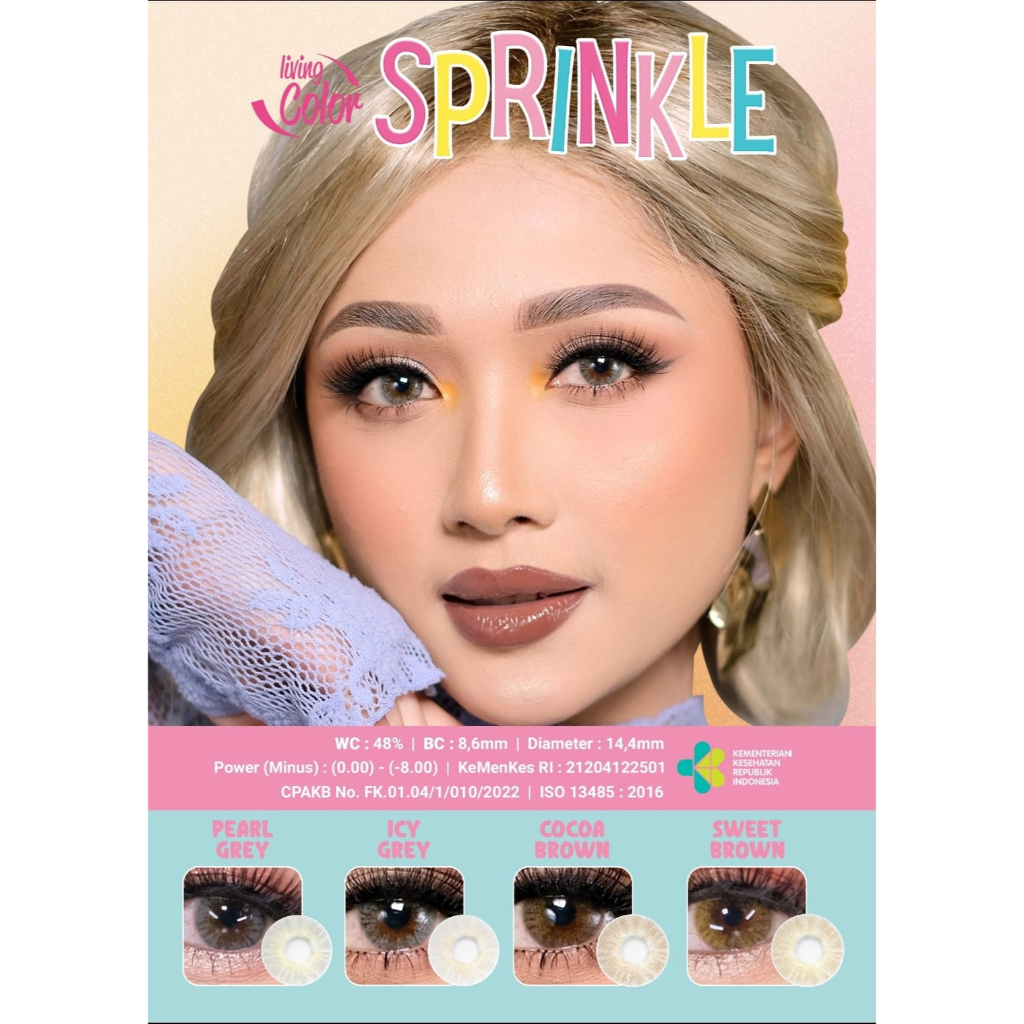 SOFTLENS LIVING COLOR SPRINKLE MINUS (-3.00 s/d -6.00) BY IRISLAB