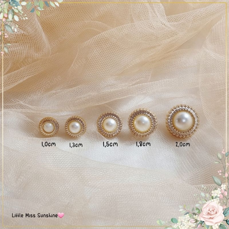 Kancing 1set isi 5pc aneka Blouse Baju Atasan Pearl Gold Alat Jahit Peniti Button Meteran Gunting Sewing Kit Tailor Kain Menjahit Sulam Pakaian Baju Complete Serie Grosir Termurah Terlaris Terlengkap Limited Quality Grosir wantex Little Miss Sunshine