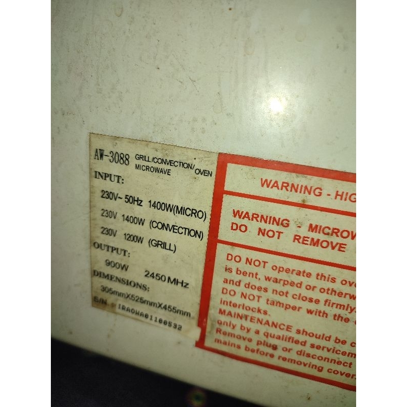 oven microwave AOWA AW3088