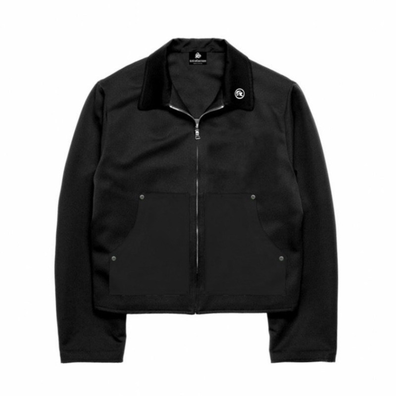 Satisfaction Boxy Work Jacket Zipper Polos Black