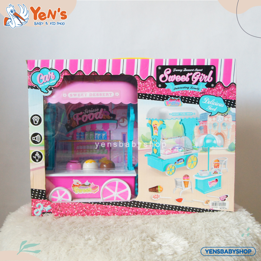 Mainan Anak Trolley Funny Sweet Girl Dessert Shop Ice Cream