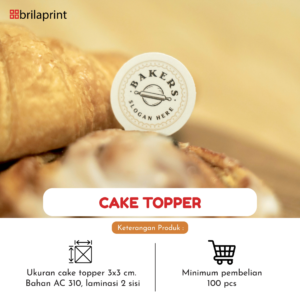 

Mini Topper Cake | Branding Logo Cake | Tancapan Kue