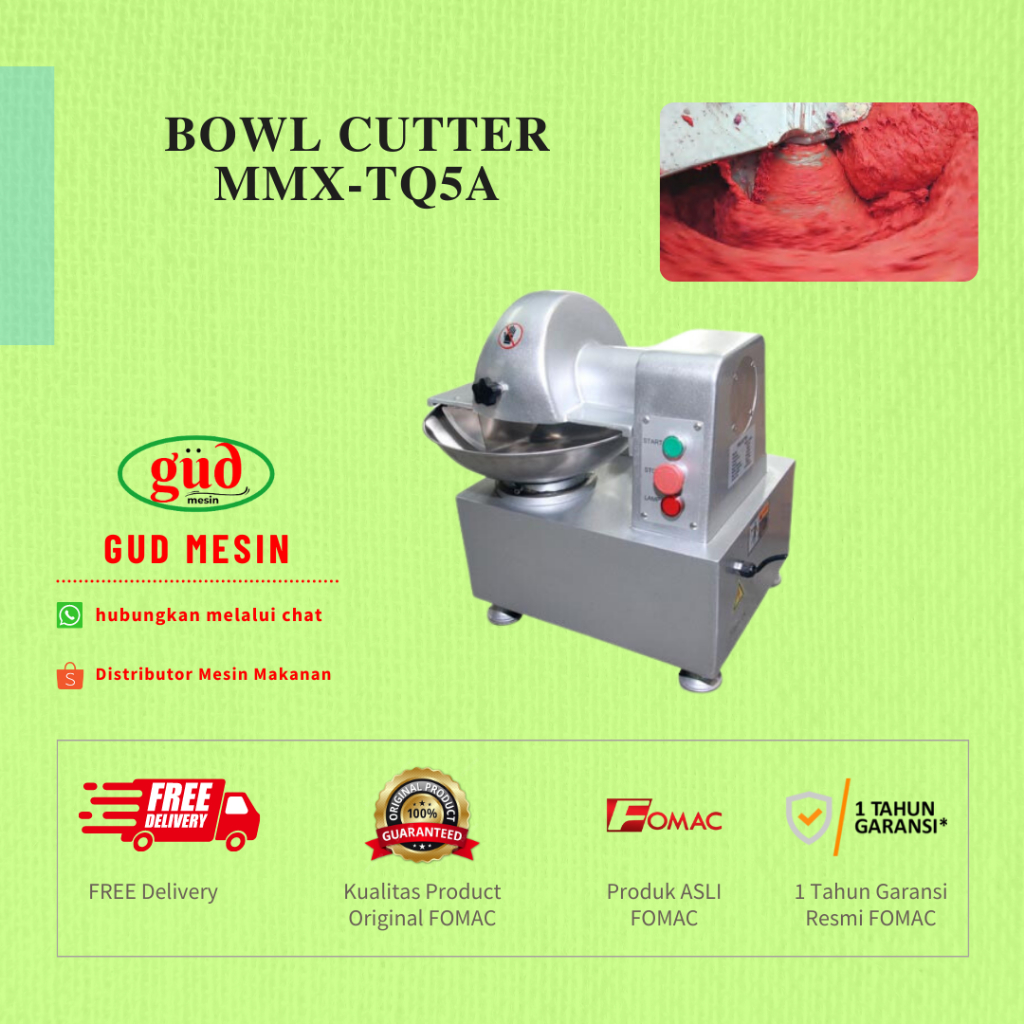 Mesin Pengaduk Adonan Bakso FOMAC Bowl Cutter MMX – TQ5A FOMAC