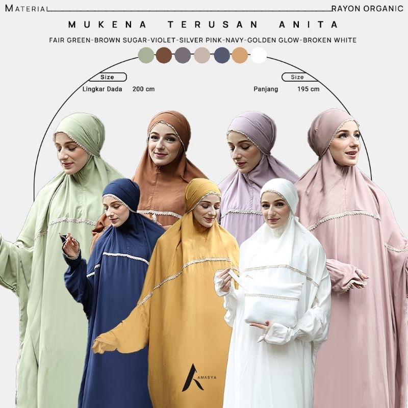 MUKENA TERUSAN BAHAN RAYON RYN KODE AIDA