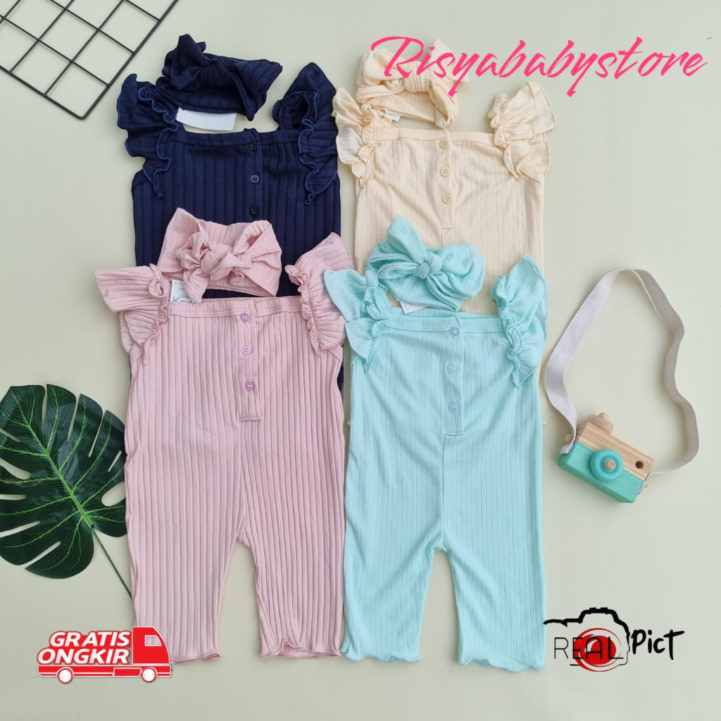 3-18 bulan baju bayi jumper bayi newborn with Headband by little koda