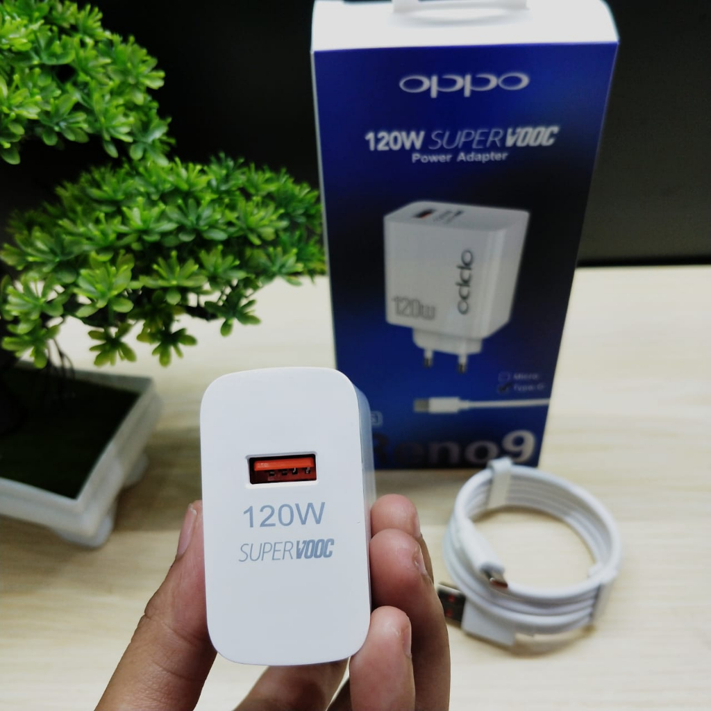 CHARGER OPPO RENO 9 SUPERVOOC 120W FAST CHARGING MICRO TYPE C BY SMOLL