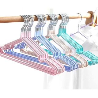 BARANG BARU Hanger Stenlis isi 10pcs Hanger Anti Karat Hanger Dewasa Neo Living / Gantungan Baju / Hanger Baja (1Pack 10 Pcs) GANTUNGAN BAJU WARNA PASTEL TOP Hanger Kawat Tebal Kuat Premium