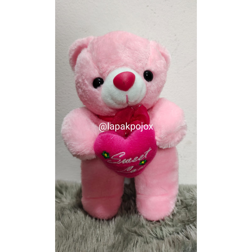 Boneka Kelinci dan Bear duduk Love lucu size S