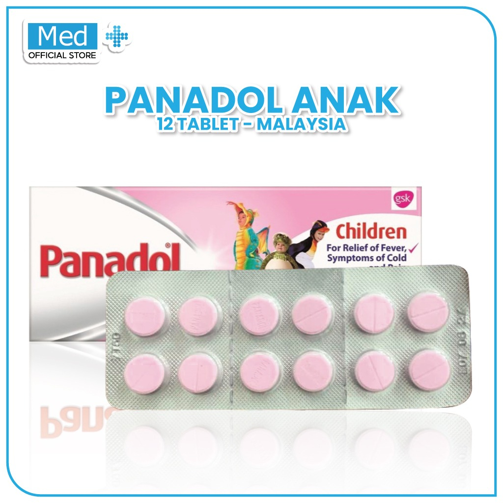 Med+ Panadol Chewable Demam Anak 12 Tablet ( Strip ) | Panadol Anak Malaysia