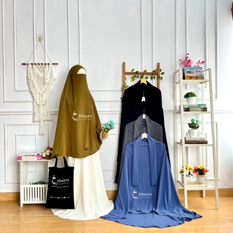 FRENCH KHIMAR BASIC CRINCLE BY KHAYRA MUSLIMAH