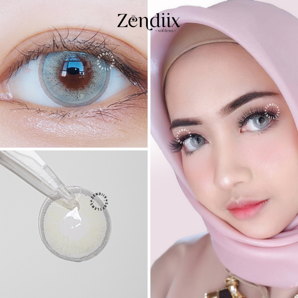 Softlens AVENUE Warna HONEY GRAY 22.8mm Normal Beda Minus
