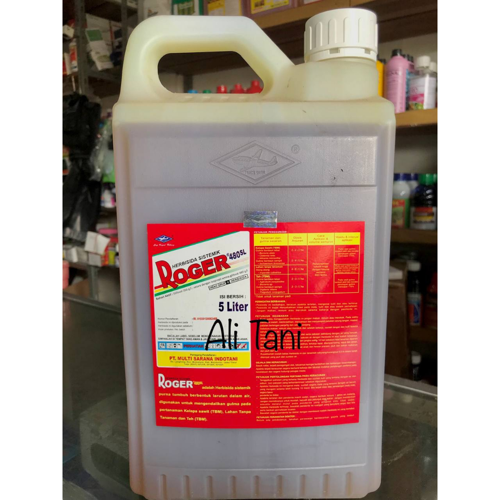 ROGER 480 SL Kemasan 5 Liter Herbisida / Racun Rumput Sistemik