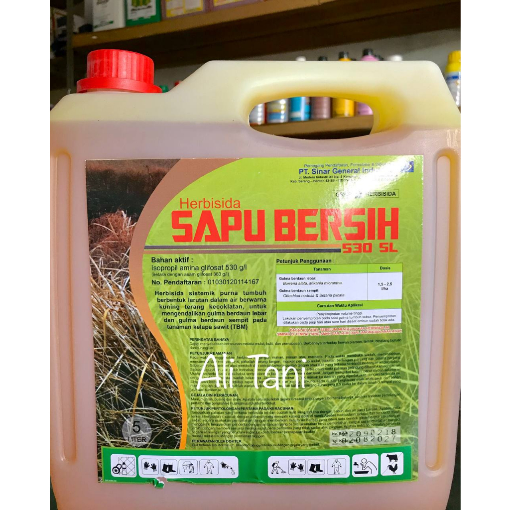 SAPU BERSIH 530 SL Kemasan 5 Liter Herbisida Sistemik/Racun Rumput Akar