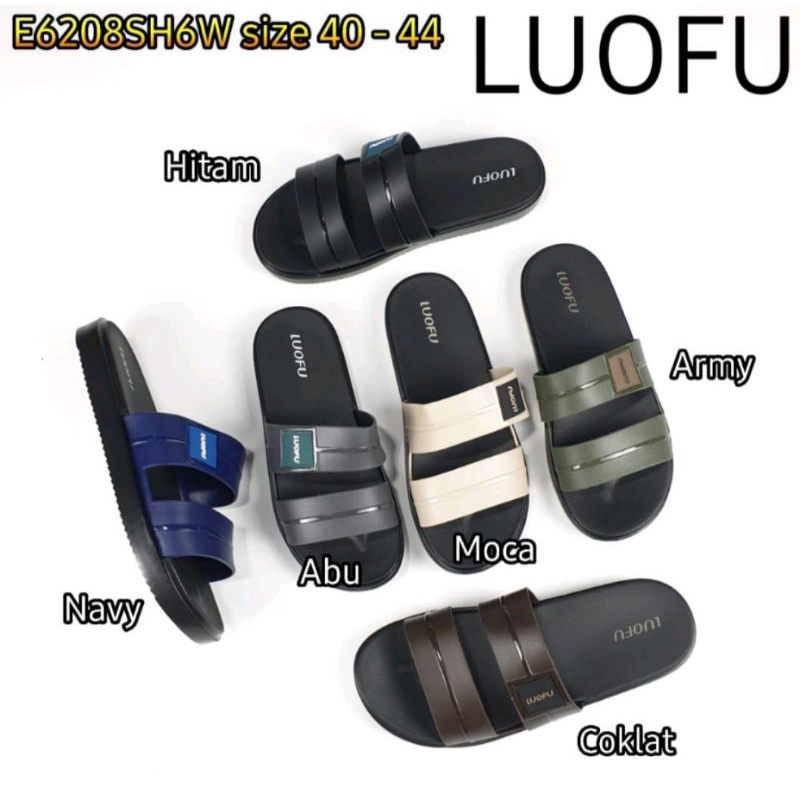 Luofu Sandal Pria slop Sandal Pria jelly Sandal Pria karet size40-44