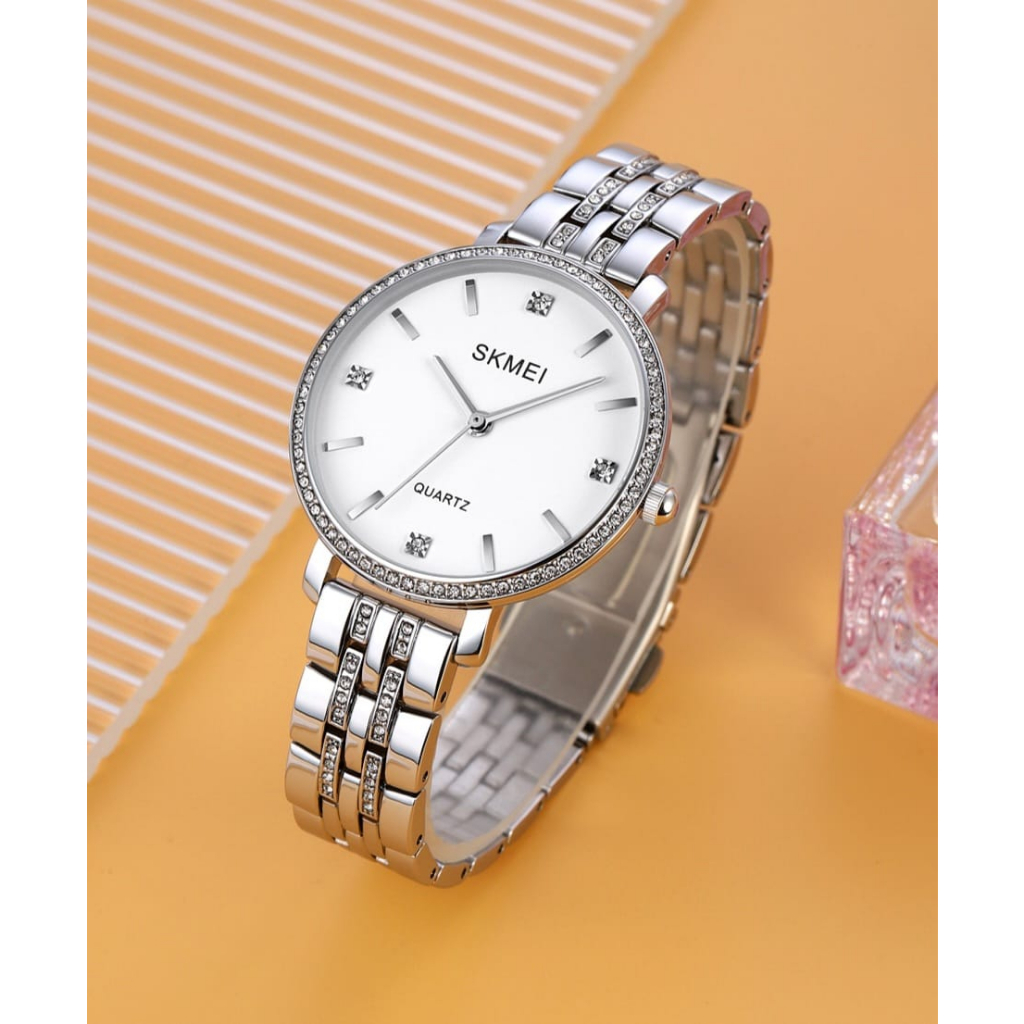 JAM TANGAN FASHION CEWEK TERBARU//JAM TANGAN WANITA SKMEI 2006 ANALOG STAINLESS STEEL ORIGINAL