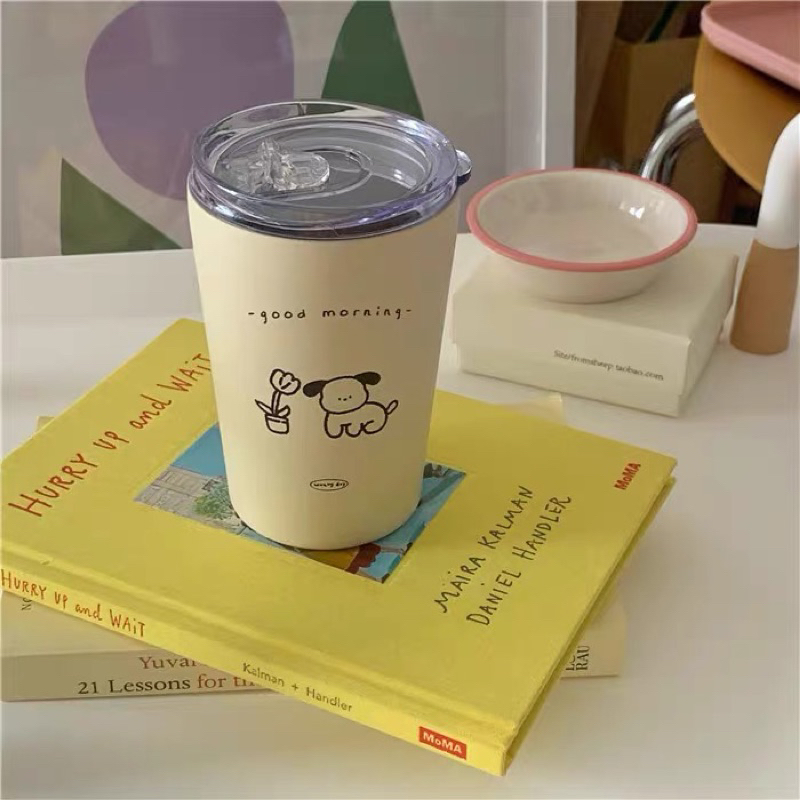 PREMIUM TERMOS TRAVEL JAPAN MOTIF PUPPY / TUMBLER STAINLESS STELL UKURAN 240ML 360ML / TUMBLR ESTETIK / LOVELY PUPPY TUMBLR / TERMOS AIR PANAS AIR DINGIN / TEMPAT AIR MINUM UNIK