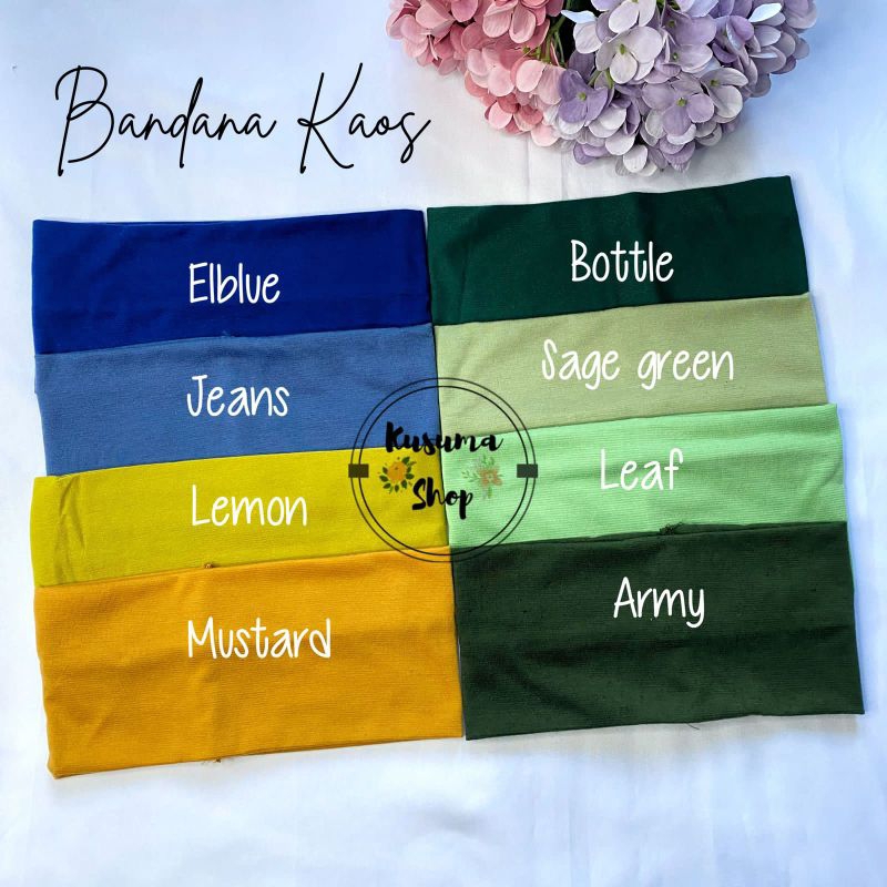 Bandana Kaos/Inner Bandana polos