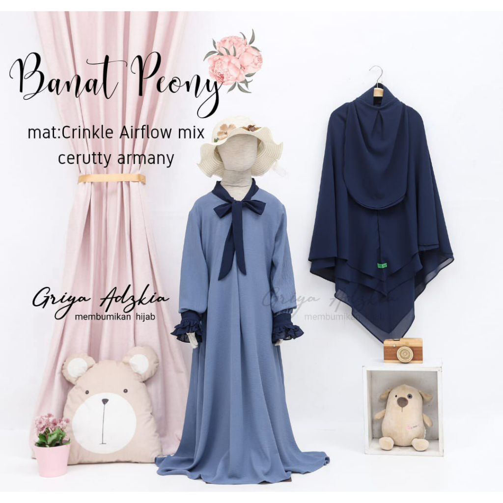 CoupleTerbaru 2025 Gamis Banat Peony by Griya Adzkia