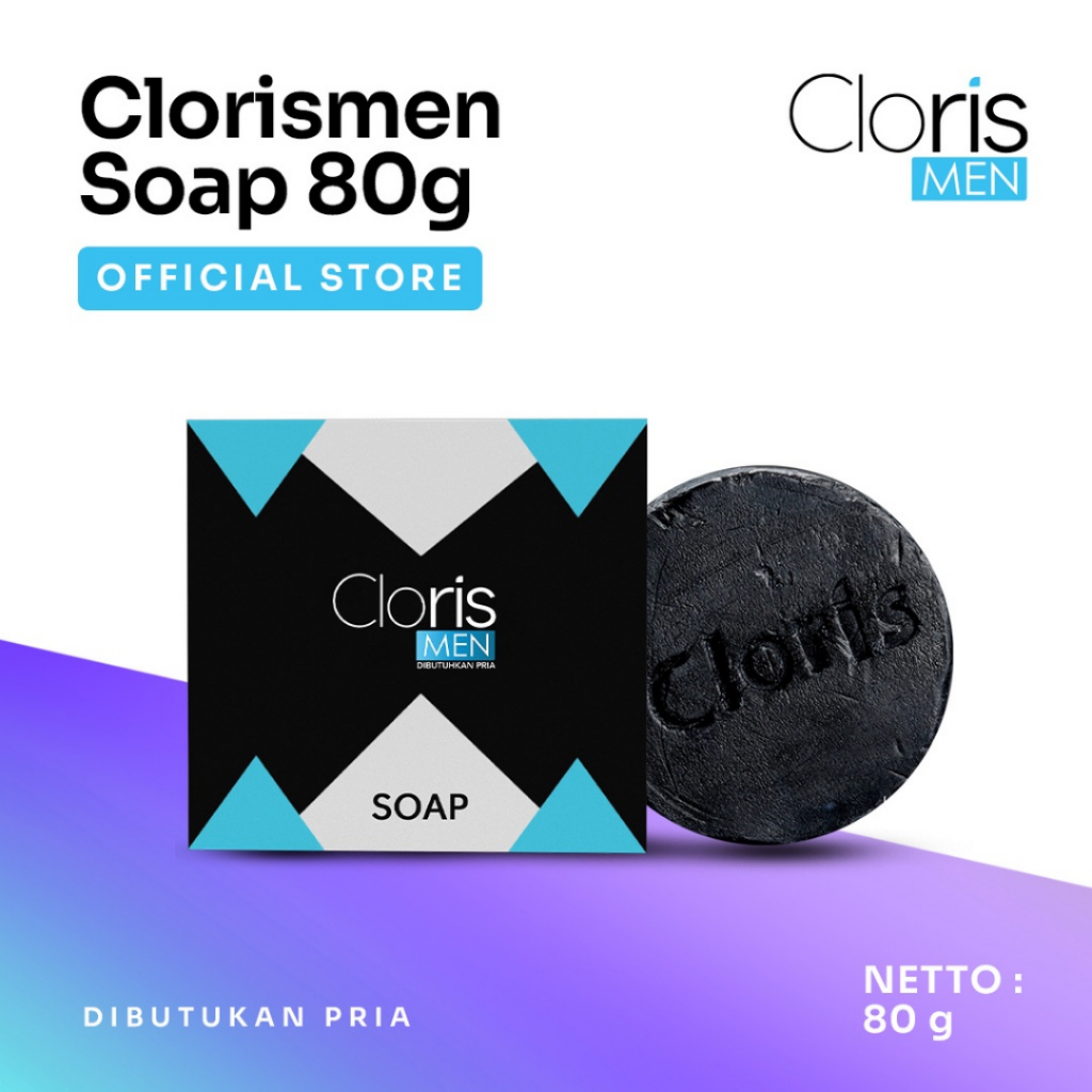 [ Agen Resmi ] Clorismen Soap - Sabun Muka Pria Untuk Kulit Cerah Bebas Kusam &amp; Jerawat