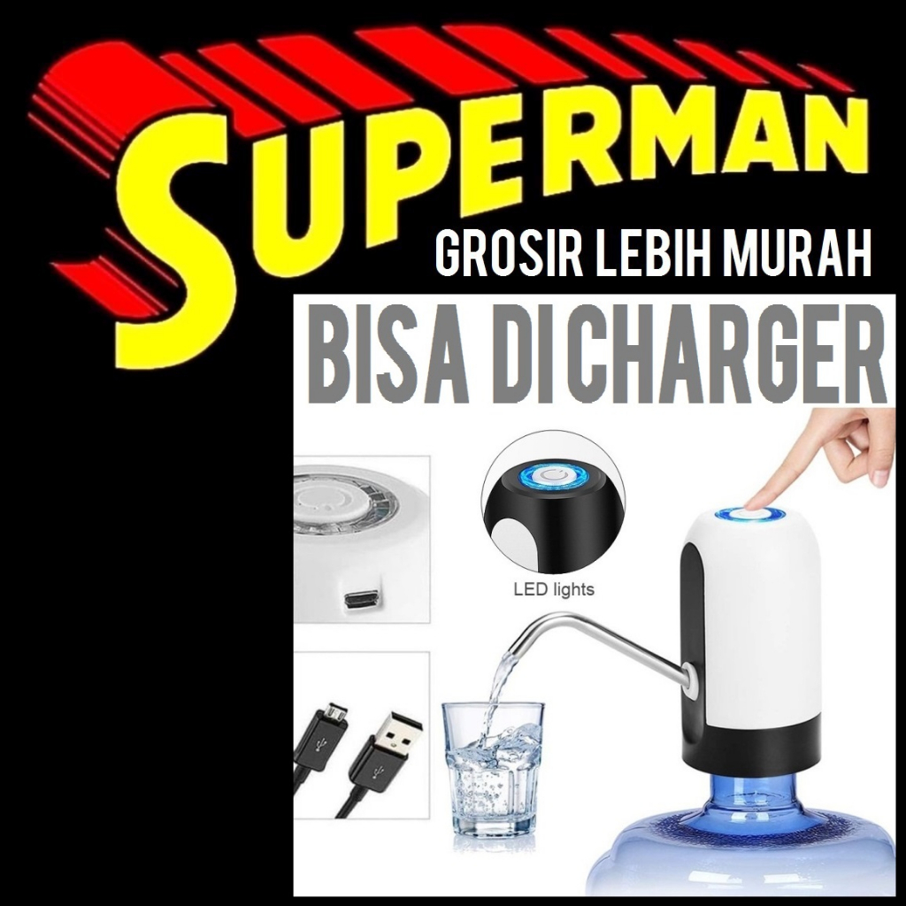 Alat Pompa Air Galon Elektrik Usb Charger Dispenser Kran Keran Minum Recharge