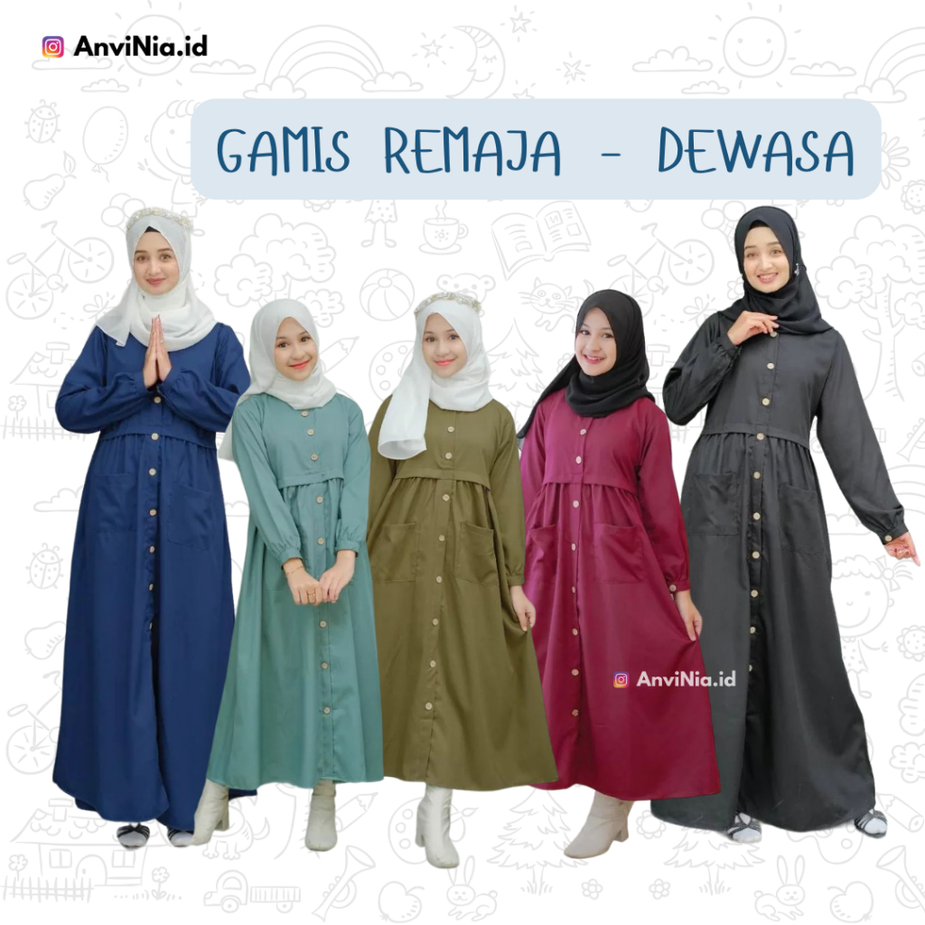 Gamis Dewasa dan Remaja  Toyobo Premium Gamis Polos