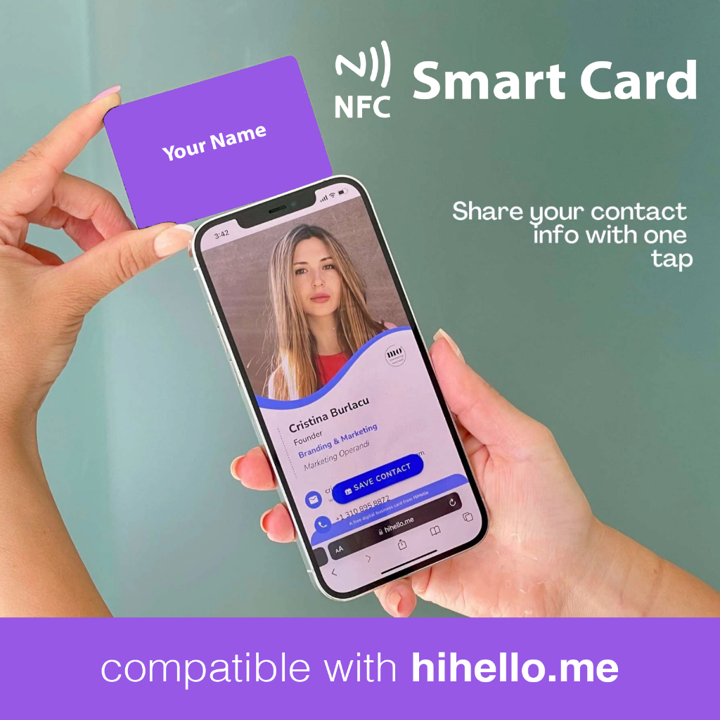 

Kartu Hi Hello Me NFC Smart Business Card Kartu Nama Pintar