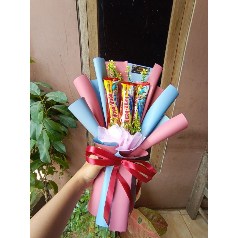 Snack Bouquet - buket jajanan makanan - mini buket jajanan - buket makanan -buket murah