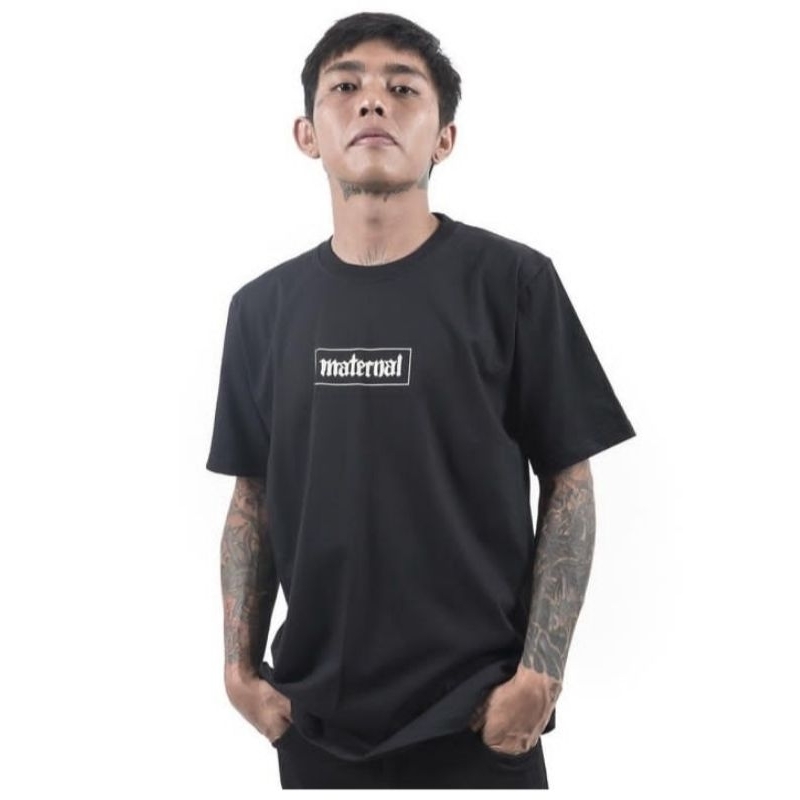 T-SHIRT PRIA MATERNAL LOGO HITAM KAOS MATERNAL DISASTER T-SHIRT SKEN HITAM UNISEX - KAOS MATERNAL HI